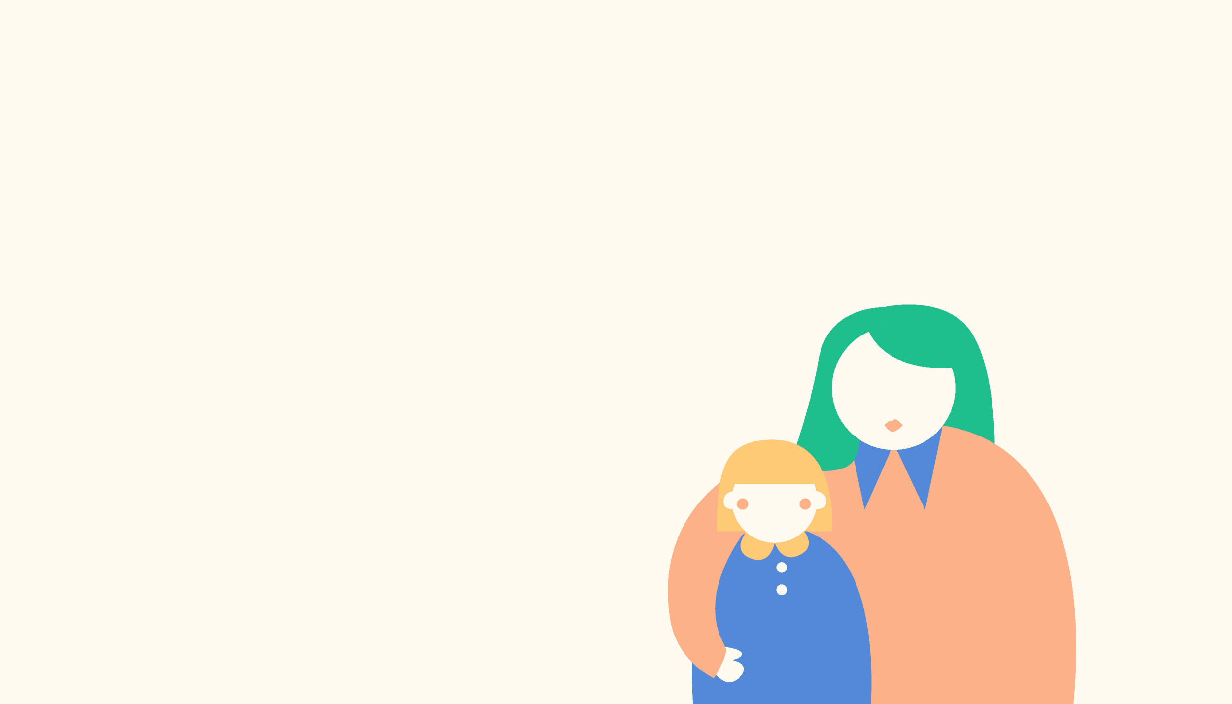 Illustration of a parent and child